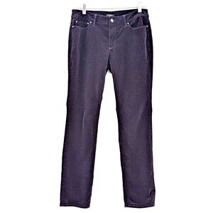 Ann Taylor Signature Plum Straight Leg Mid Rise Corduroy Pants Size 6 30/31